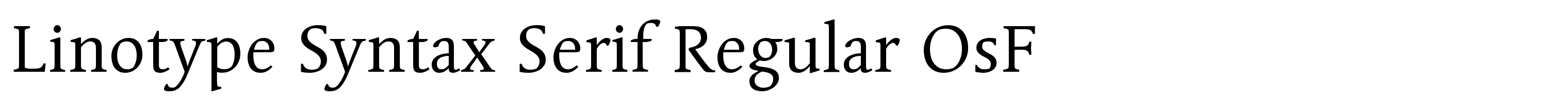 Linotype Syntax Serif Regular OsF